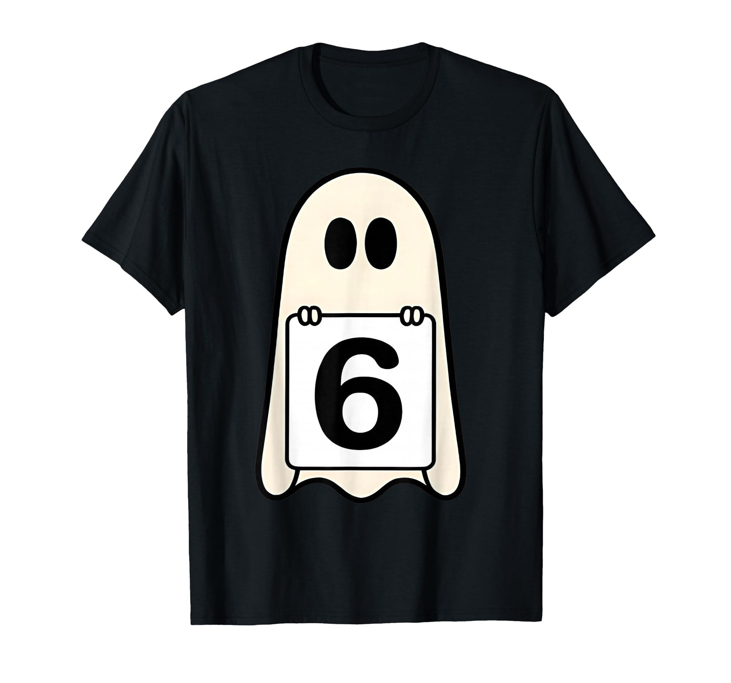 Spooky Number 6 Matching Halloween Costume Group Meme Ghost T-Shirt