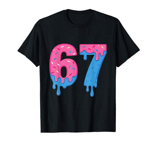 Donut 67 Meme Fun Six Seven Sprinkles Design T-Shirt