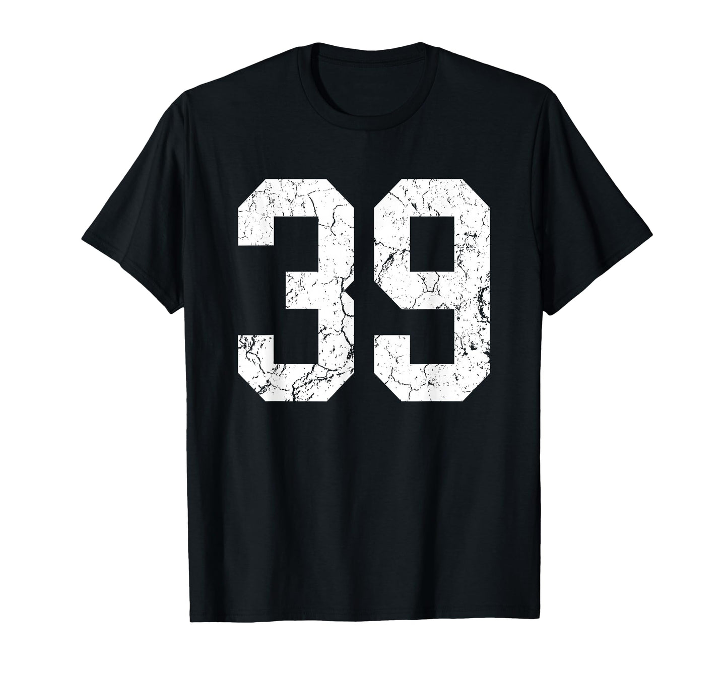 Grunge White Number 39 Jersey Uniform Player Fan T-Shirt