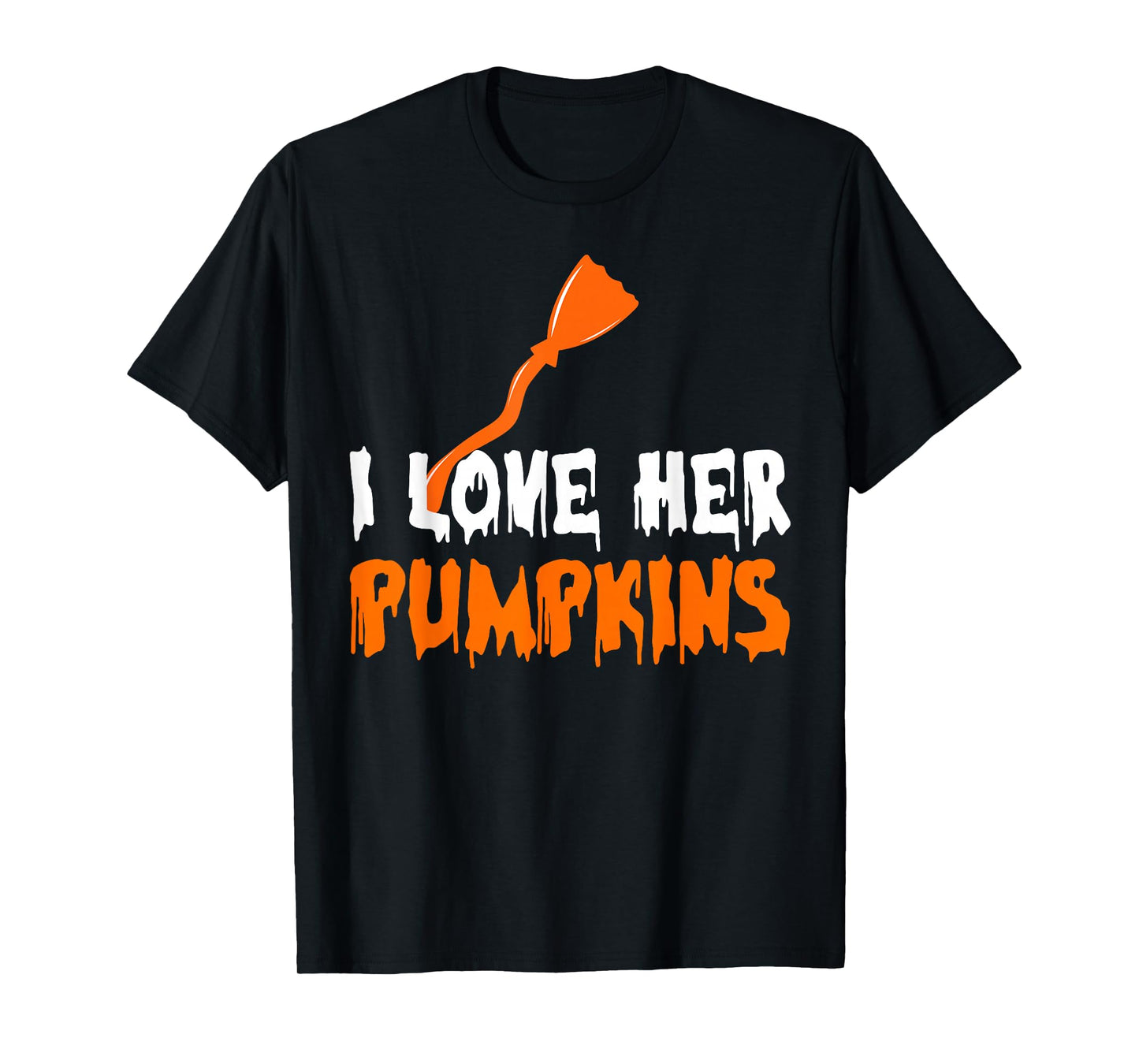 I Like His Broomstick I Like Her Pumpkins Halloween Couples T-Shirt