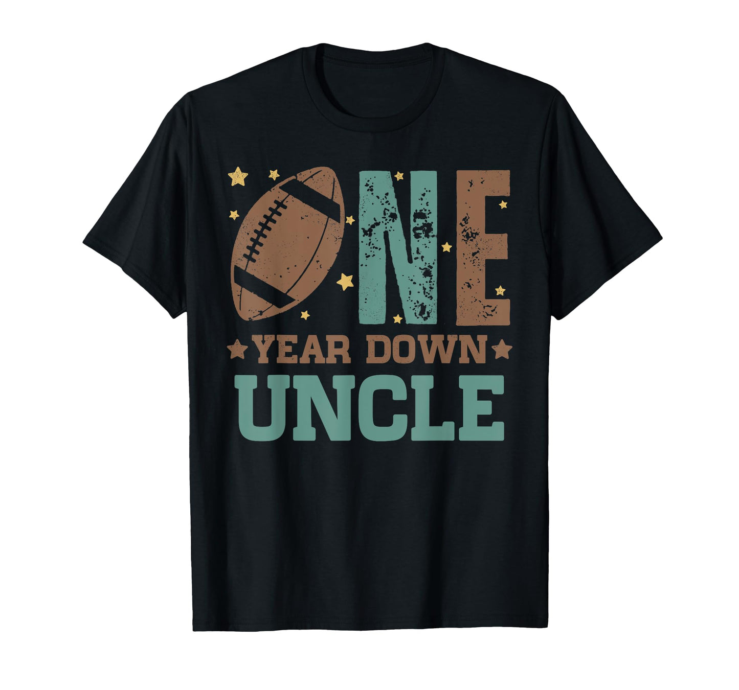 Uncle of the 1 Year old Football 1st Year Down Birthday T-Shirt