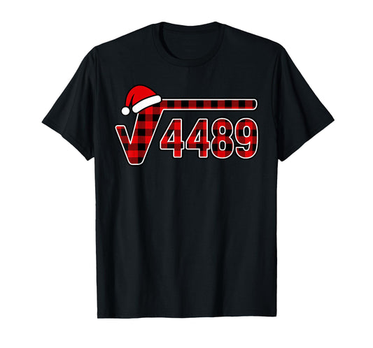 67 Meme Christmas Square Root 4489 Six Seven Math Teacher T-Shirt