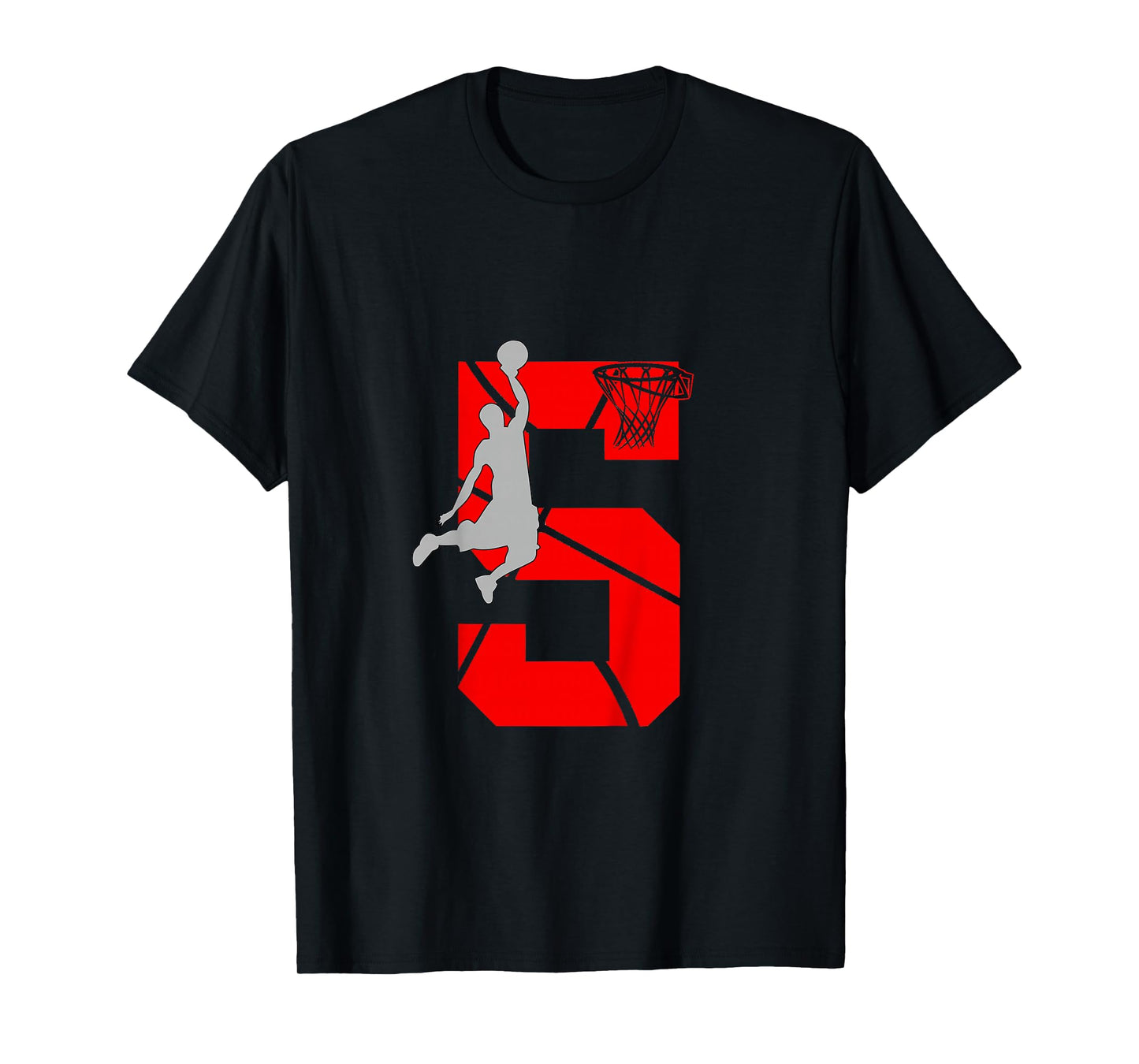 5 Year Old 5th Basketball Birthday PartyTheme Boys Girls T-Shirt