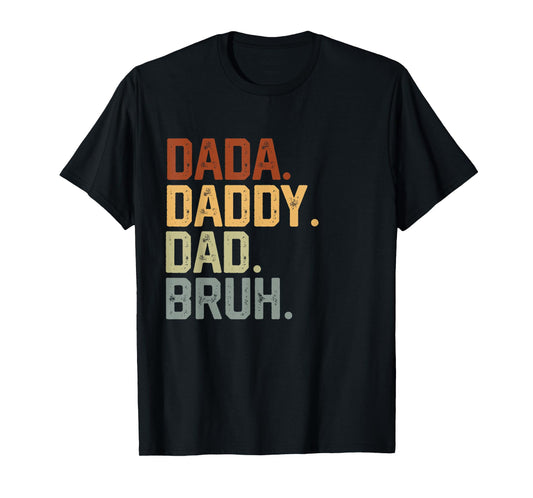 Dada Daddy Dad Bruh Retro Vintage Funny Fathers Day Vintage T-Shirt