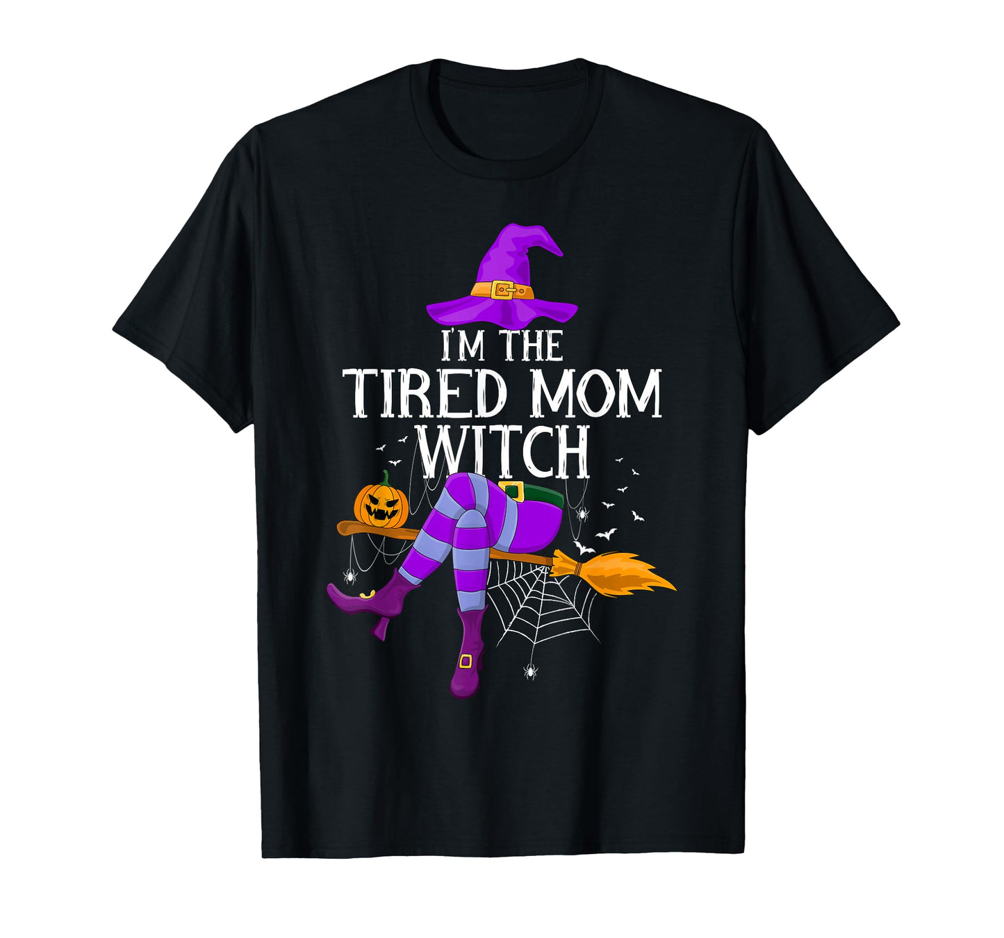 Matching Family Costume I'm The Tired Mom Witch Halloween T-Shirt