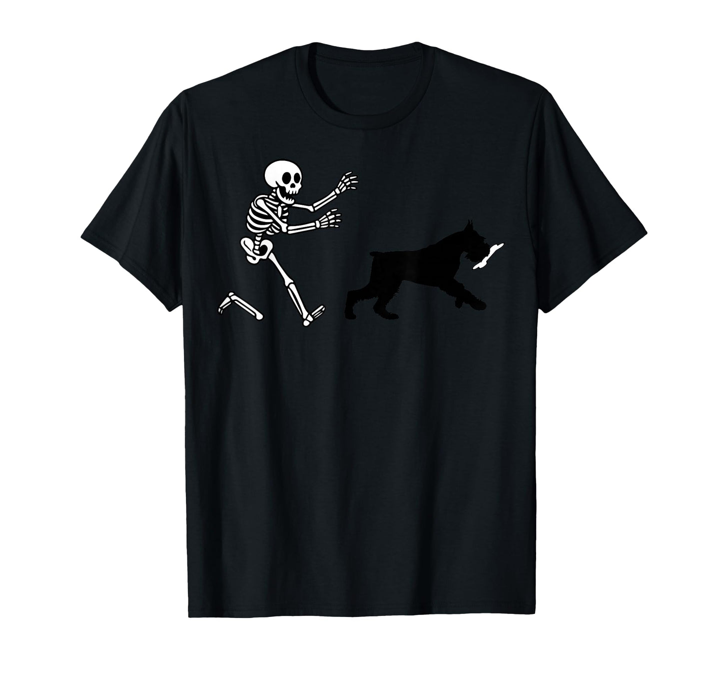Funny Giant Schnauze Running Skeleton Halloween T-Shirt