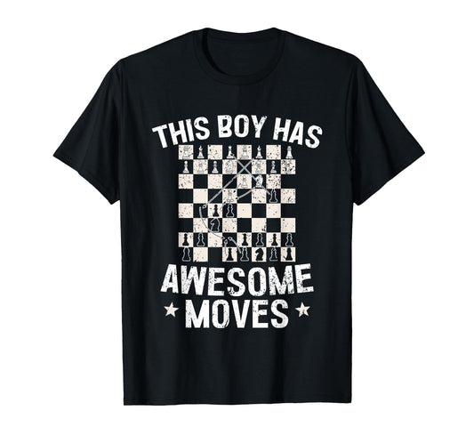 Chess Shirt For Boys Kids Chess Player Board Game T-Shirt