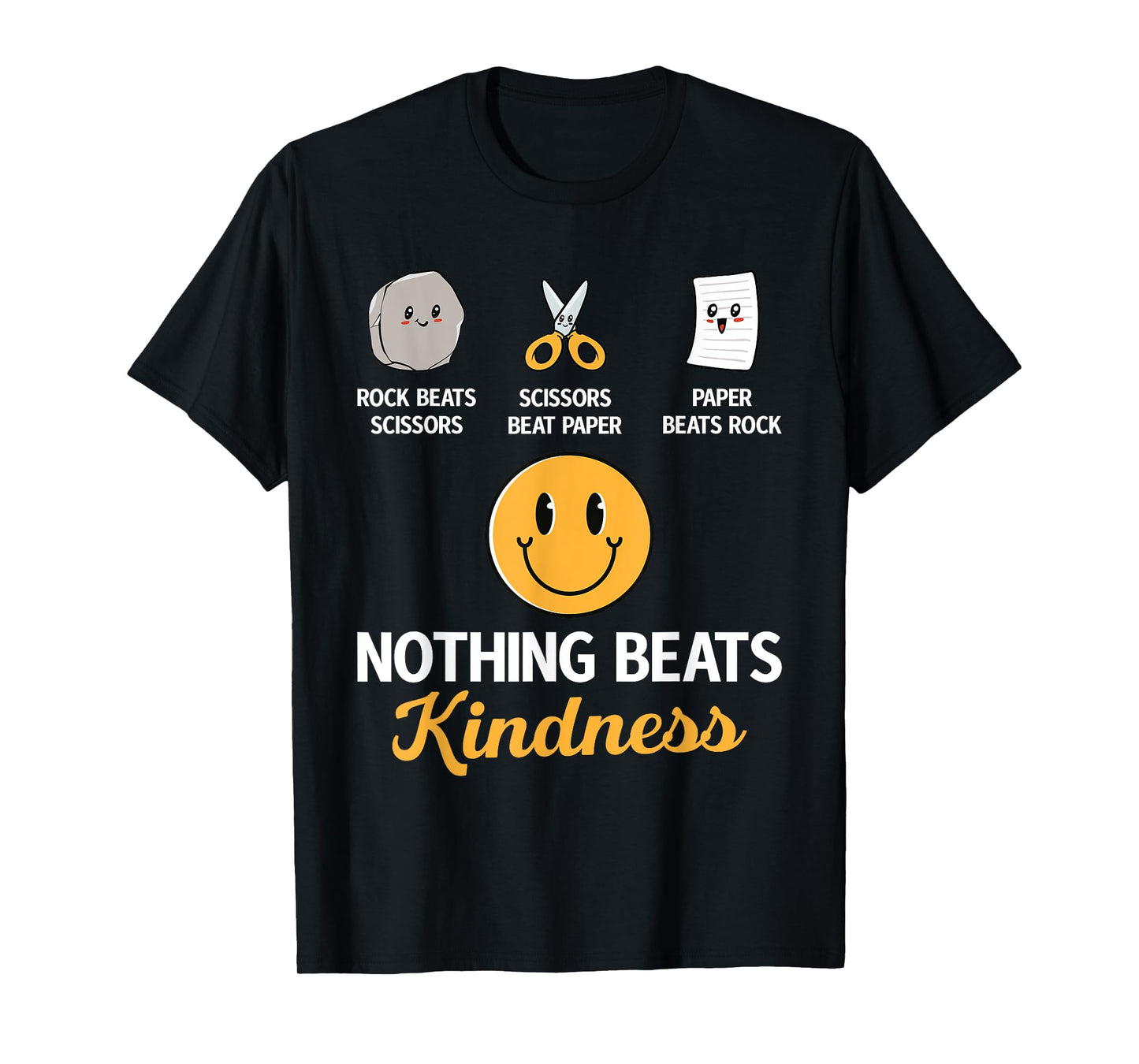 Rock Paper Scissors Nothing Beats Kindness T-Shirt