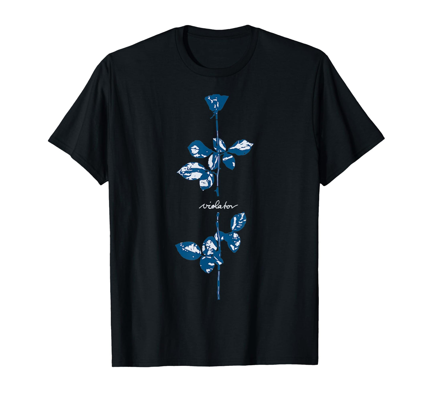 Vintage Basic Policy Funny Quote Violator Retro Blue Rose T-Shirt