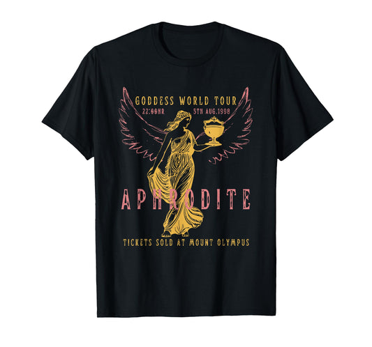 Aphrodite Goddess World Tour Distressed Band Dark Academia T-Shirt