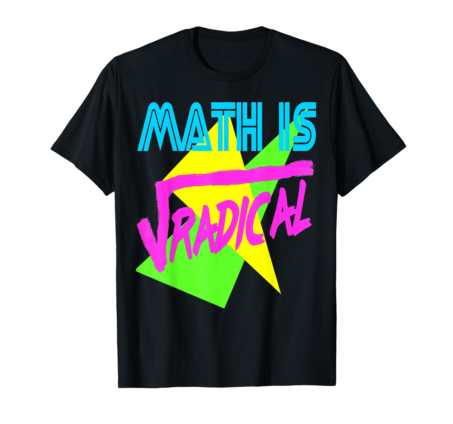 Funny Math Is Radical Retro 80s Vintage Algebra Teacher T-Shirt