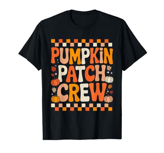Groovy Pumpkin Patch Crew Pumpkin Patch Crew Fall Halloween T-Shirt