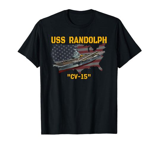 Aircraft Carrier USS Randolph CV-15 Veterans Day Fathers Day T-Shirt