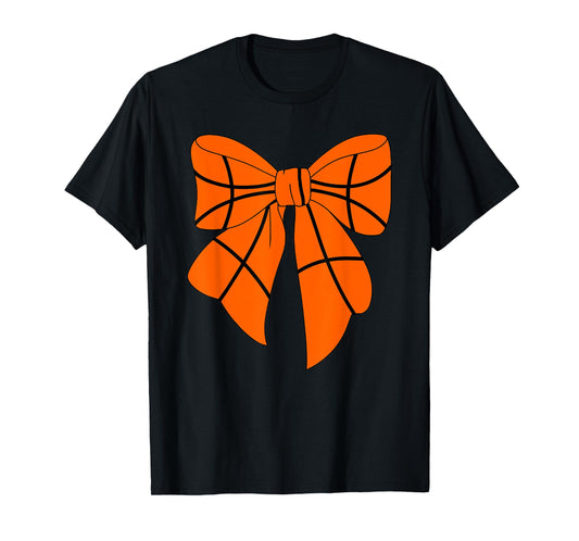 Cute Basketball Coquette Bow For Women Basketball Mom Mama T-Shirt