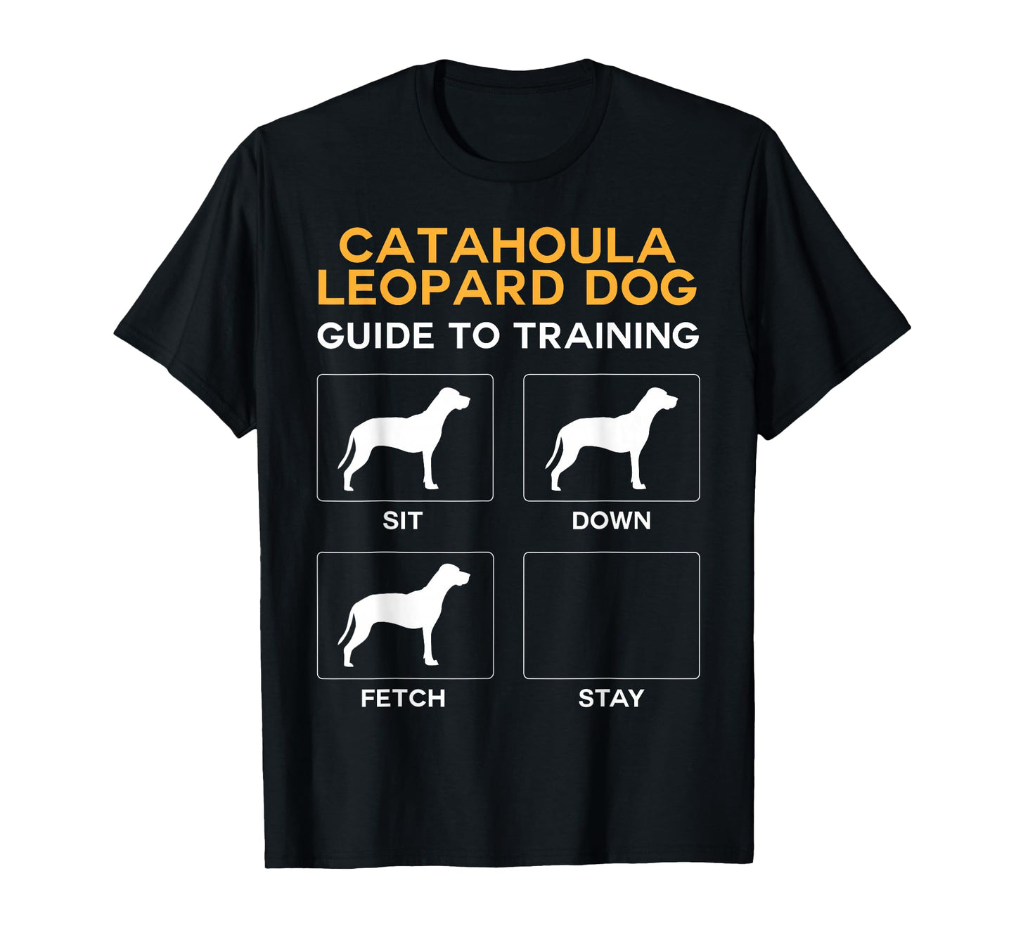 Check out my other Catahoula Leopard Dog T-shirts Unisex Adult Black Cartoon Leopard Dog Guide To Training Dog Obedience T-Shirt