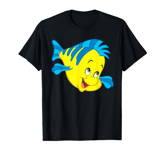 Disney The Little Mermaid Flounder Sidekick Big Face Costume T-Shirt