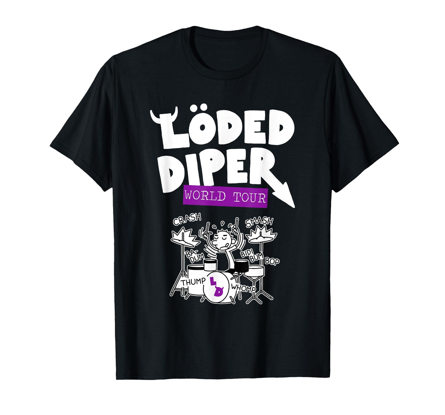 Diary of a Wimpy Kid Front and Back Loded Diper Band Funny T-Shirt
