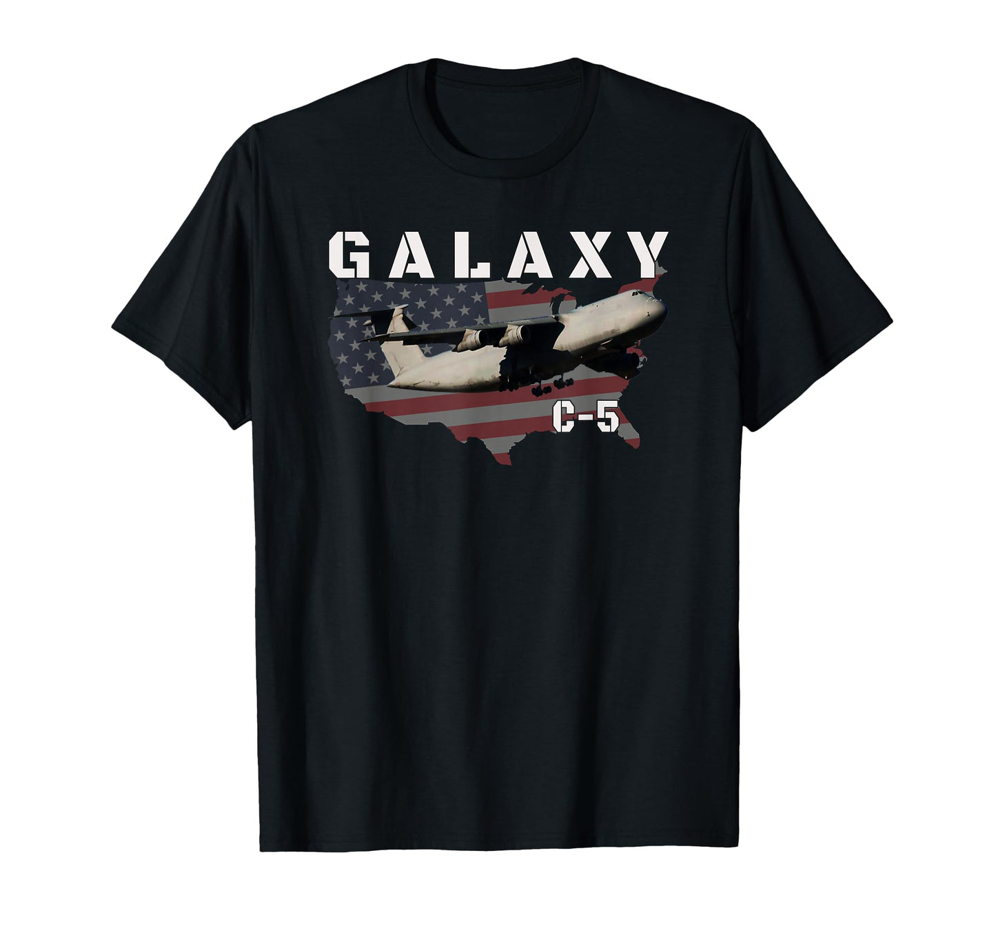 C-5 Galaxy Strategic Military Transport Aircraft Aviation T-Shirt