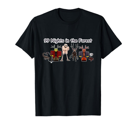99 Nights Halloween Gamer Deer in The Forest Kids T-Shirt