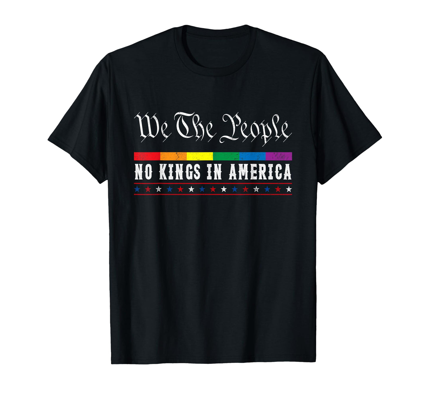 No Kings in America America Flag Vintage No Kings Vintage T-Shirt