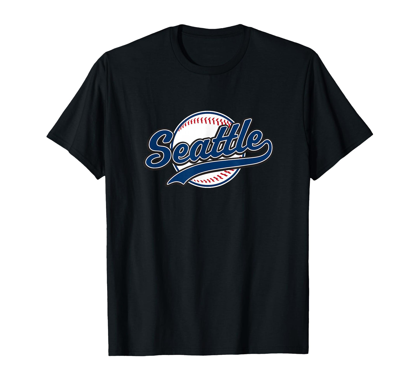 Seattle Tee Vintage Baseball Throwback Retro Design T-Shirt