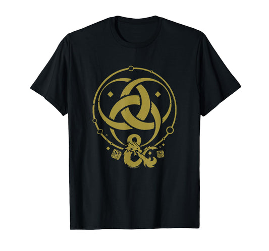 Dungeons & Dragons 50th Anniversary Gold Flame Vintage Logo T-Shirt