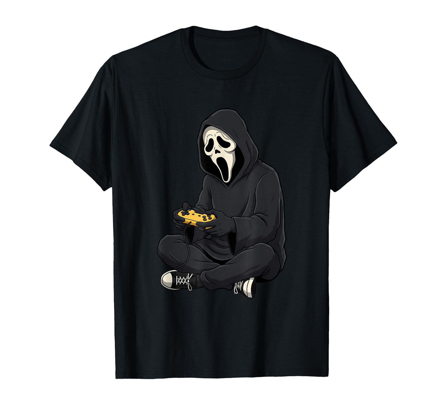 Halloween Scary Face Ghost Mask Gamer Video T-Shirt