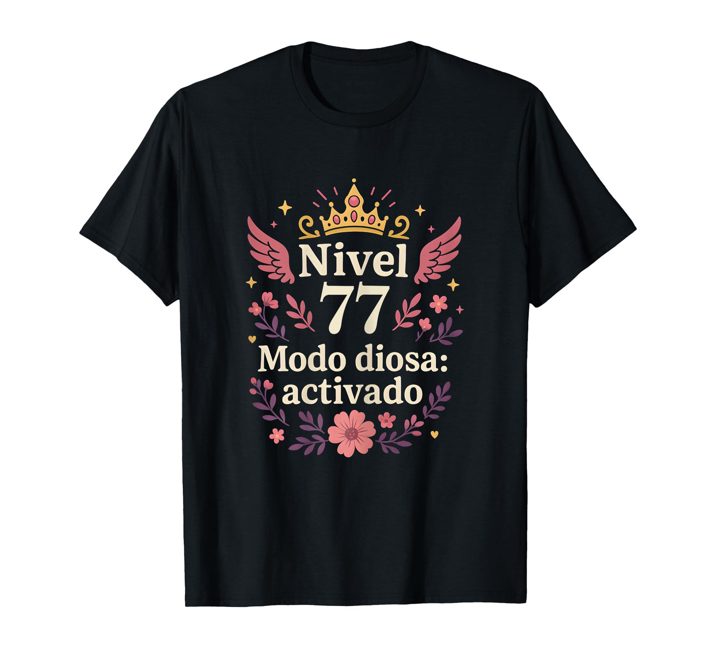 77th Birthday Spanish Cumpleaños Nivel 77 T-Shirt