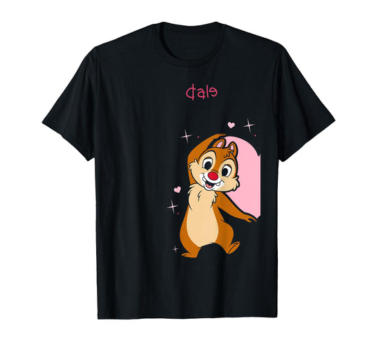 Disney Chip 'n Dale Rescue Rangers Dale Half Big Pink Hearth T-Shirt