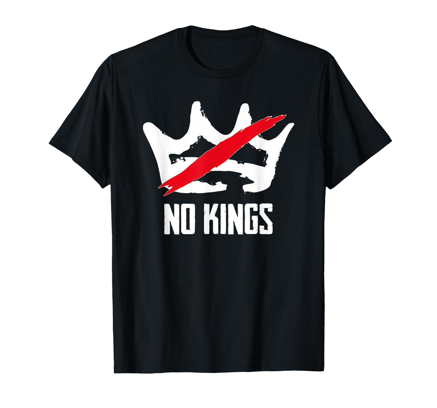 No Kings in America - Crown No Kings Political Protest T-Shirt