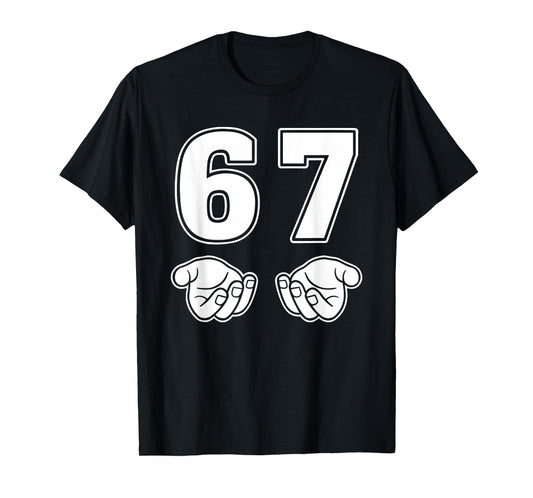 67 Meme Funny Six Seven Retro 6-7 Gen Sigma Aura Slang T-Shirt