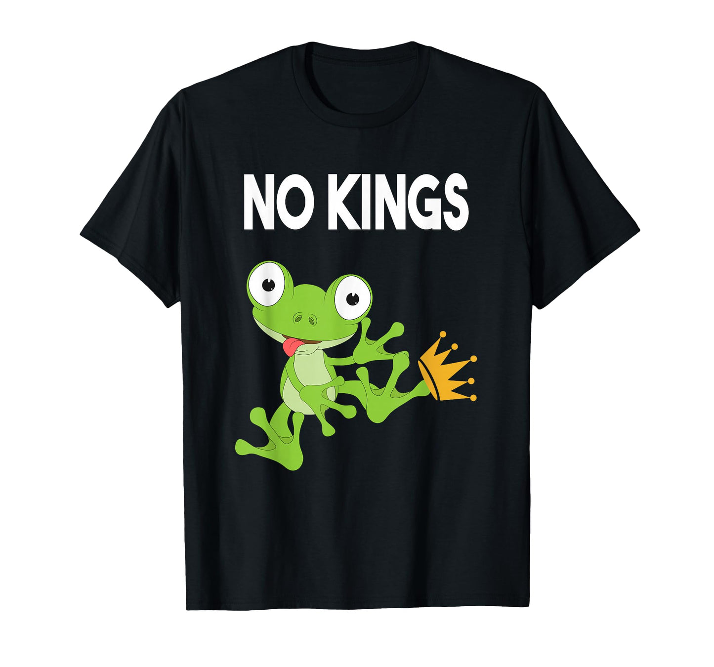 Funny Portland Frog Protest No Kings Funny America Design T-Shirt
