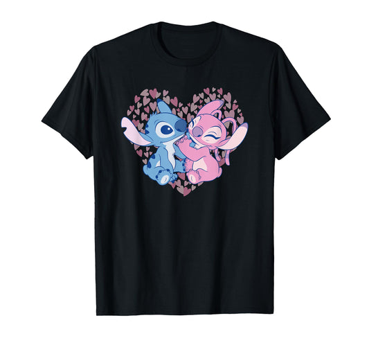 Disney Lilo & Stitch Valentine's Stitch & Angel Lovely Duo T-Shirt