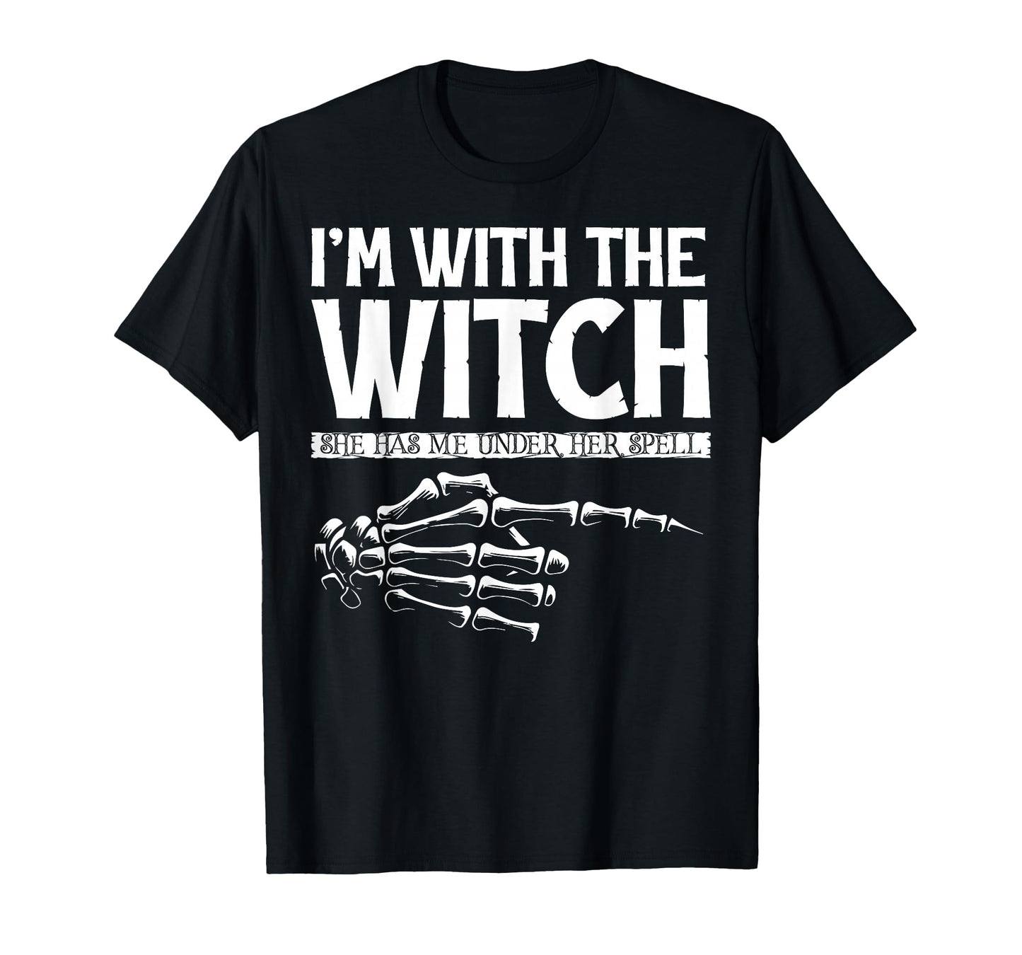 I'm with The Witch Funny Halloween Couple Costume Party Wear T-Shirt