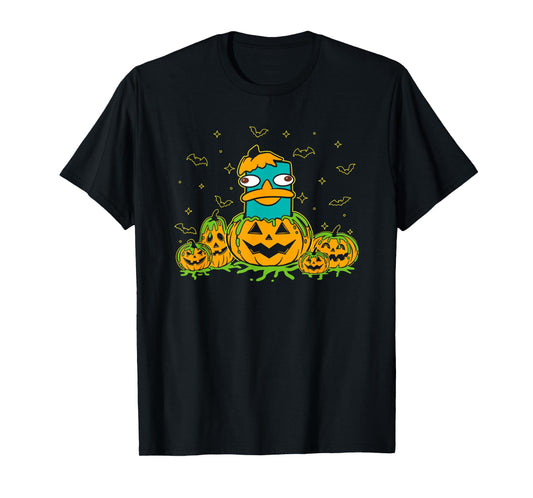 Disney Phineas And Ferb Halloween Pumpkin Perry The Platypus T-Shirt