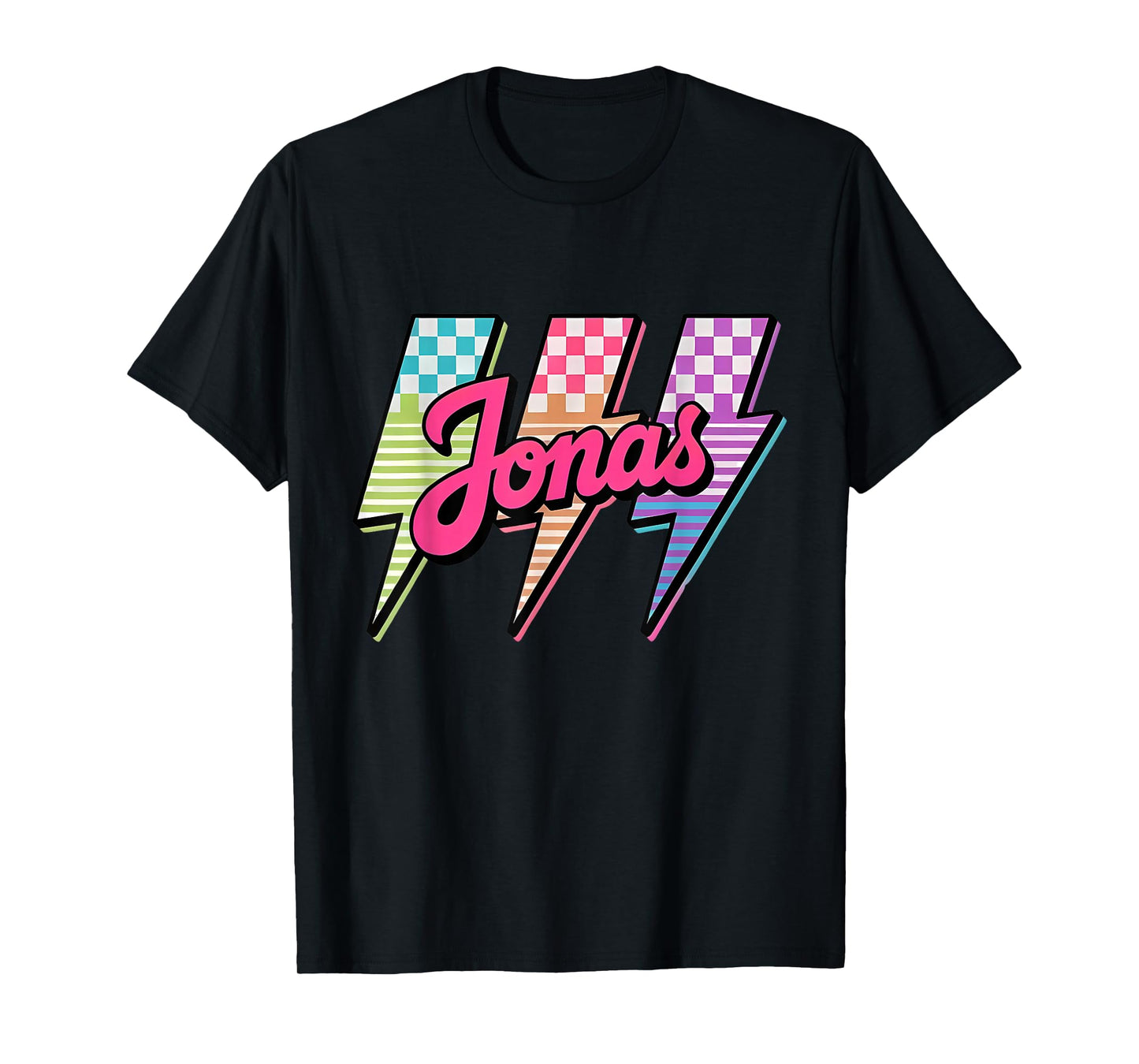Vintage Jonas Lightning Bolt Checkered T-Shirt