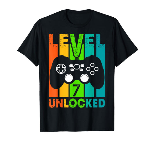 7th Birthday Gamer Boy or Gamer Girl - Level 7 Unlocked T-Shirt