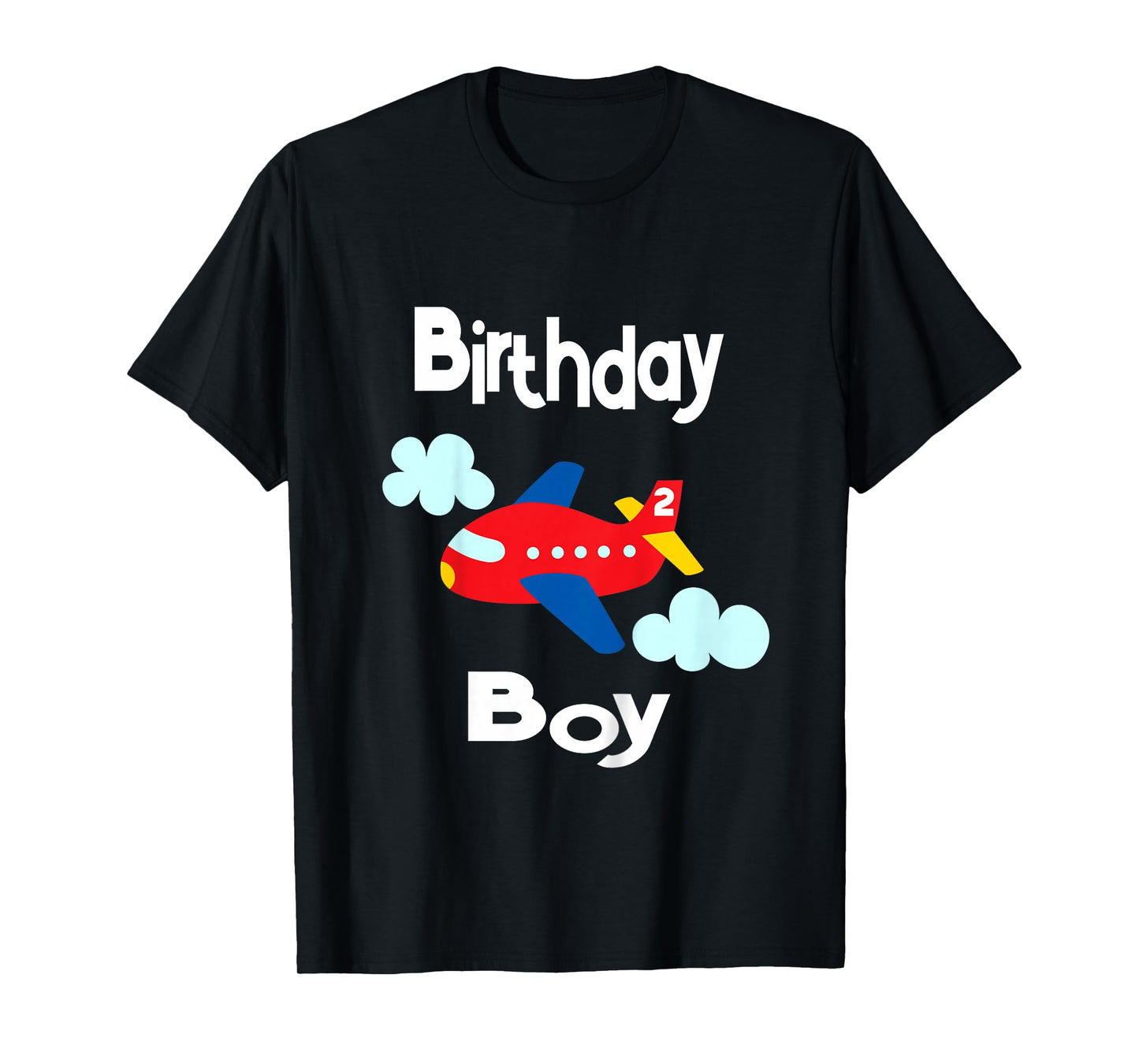Second Airplane Birthday Shirt Two Year Old Party Tee Age 2 T-Shirt
