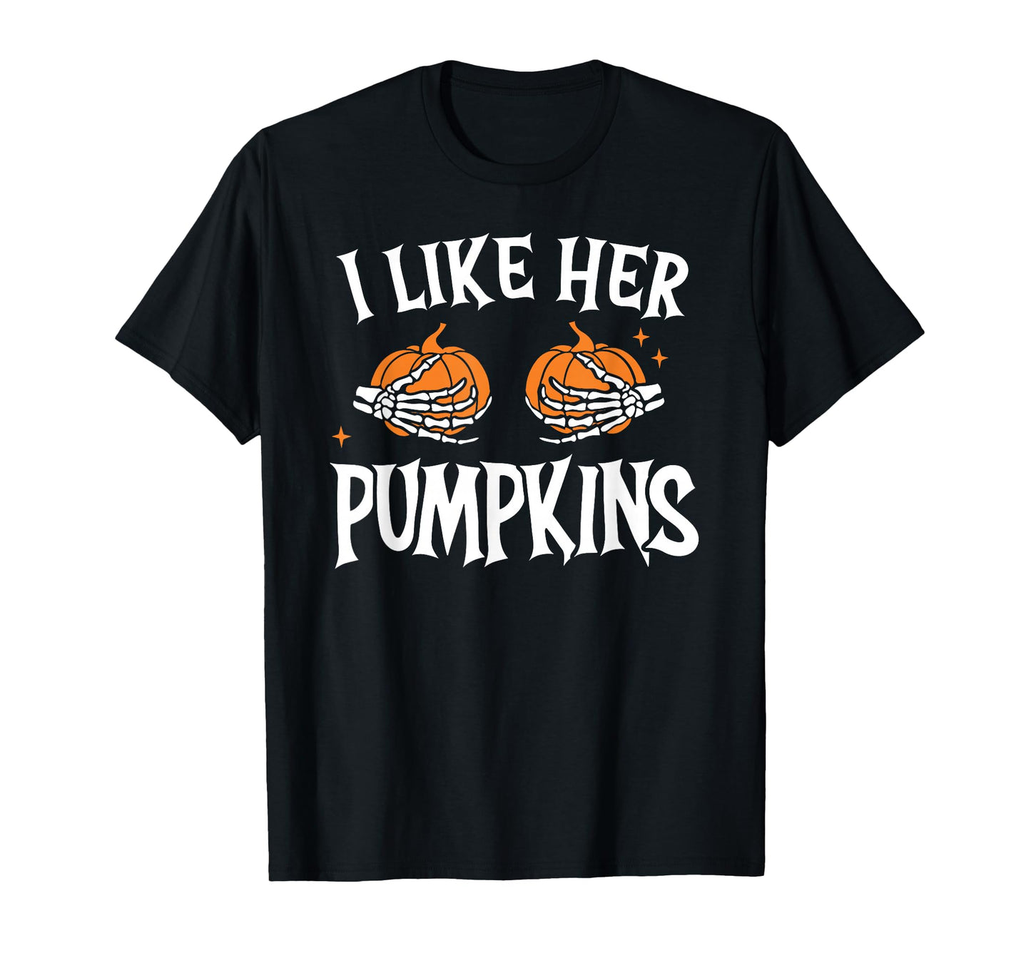 I Like Her Pumpkins I Like His Broomstick Halloween Couple T-Shirt