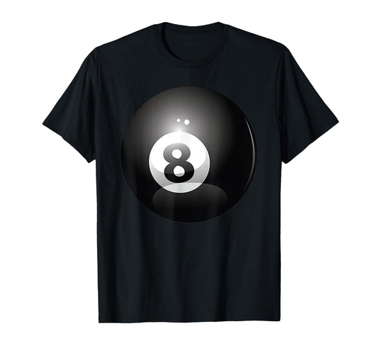 8 Ball Billiards Pool Player Eight Ball Lucky 8 T-Shirt