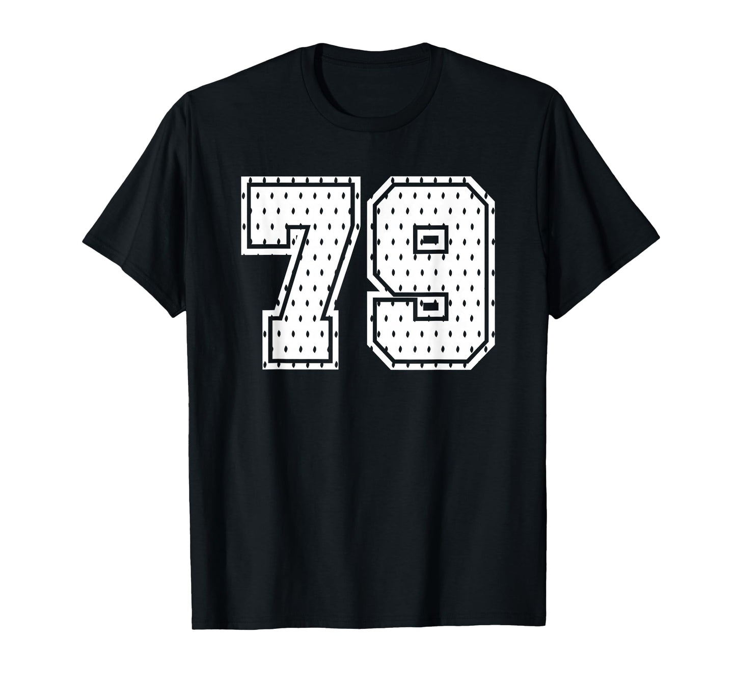 Number 79 Sports Team 79th Jersey Varsity Birthday Football T-Shirt