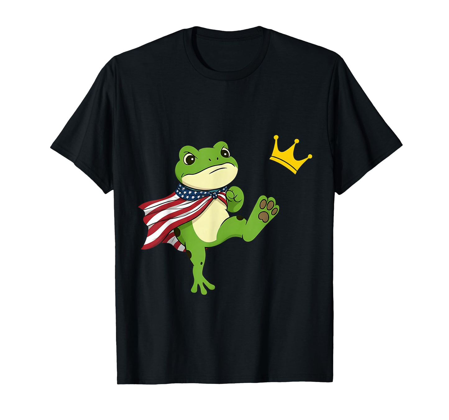 No Kings Since 1776 Portland American Frog Kicking Crown T-Shirt