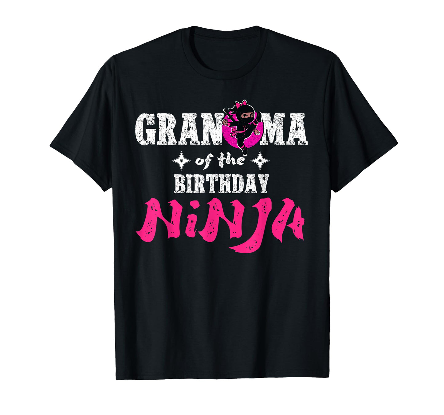 Grandma of The Birthday Ninja Funny Girl Ninja Birthday T-Shirt
