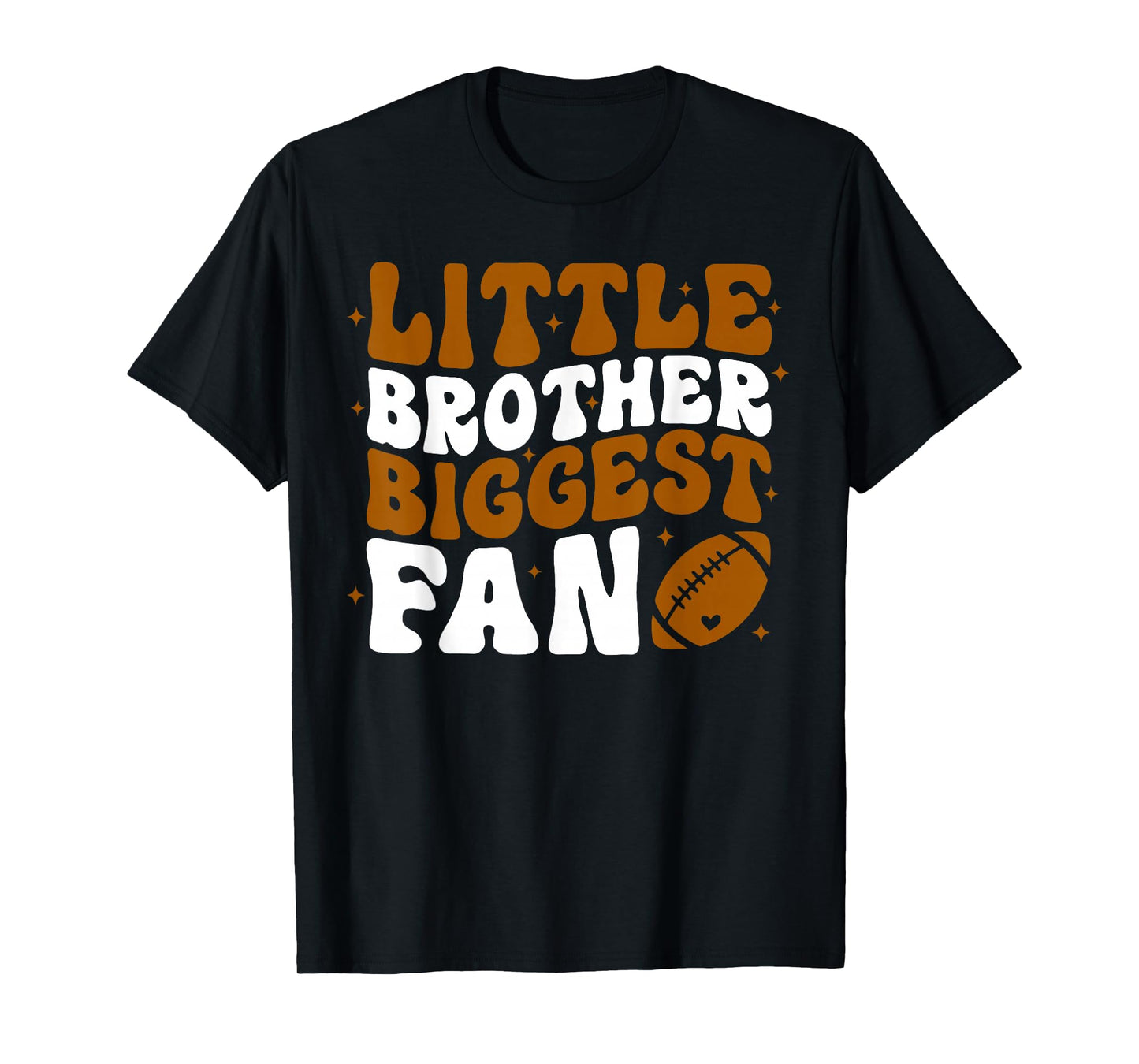 Little Brother Biggest Fan Football Game Day Thanksgiving T-Shirt