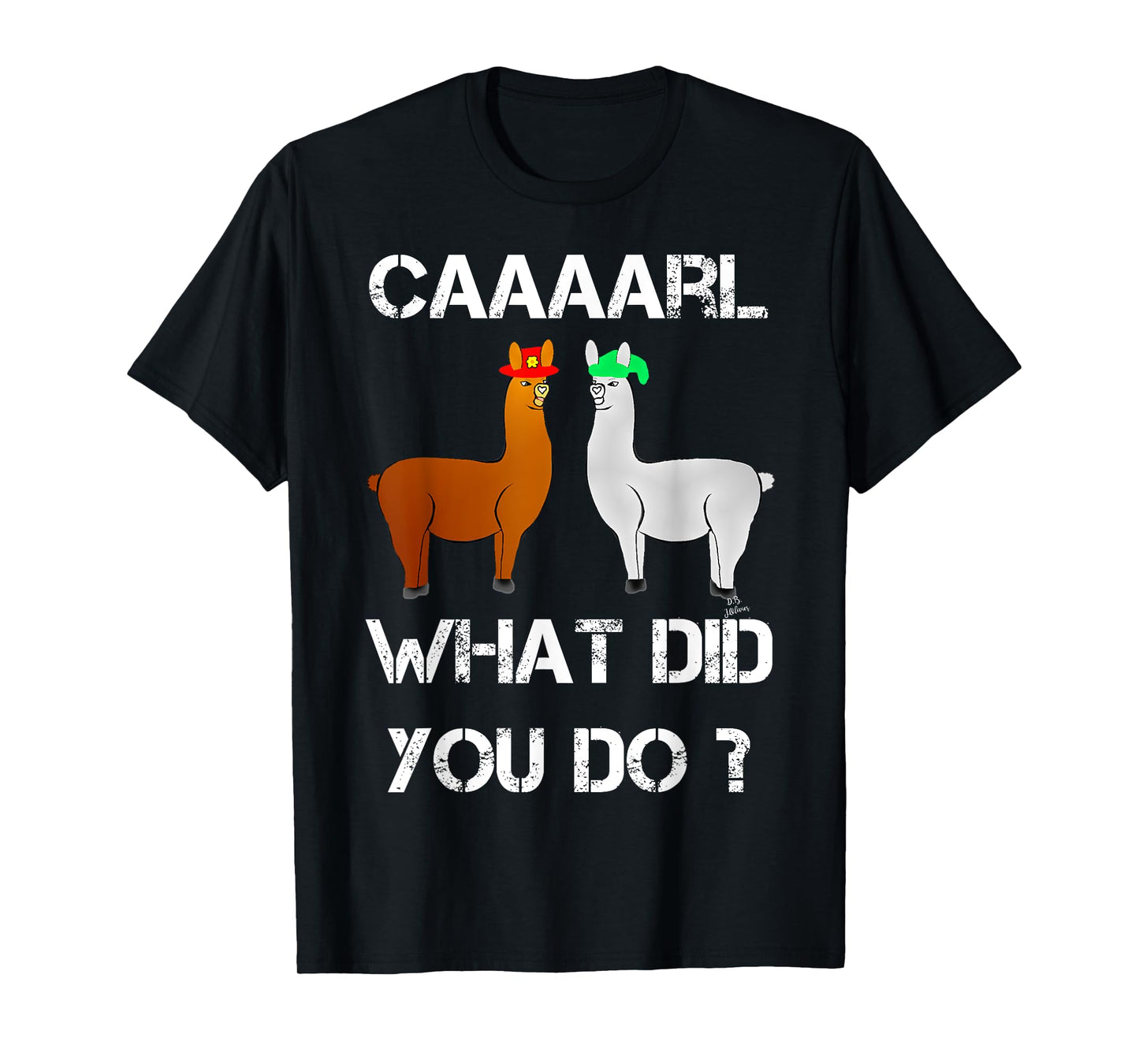 Lamas mit Hütts Karl was du dan? Funny Lama T-Shirt