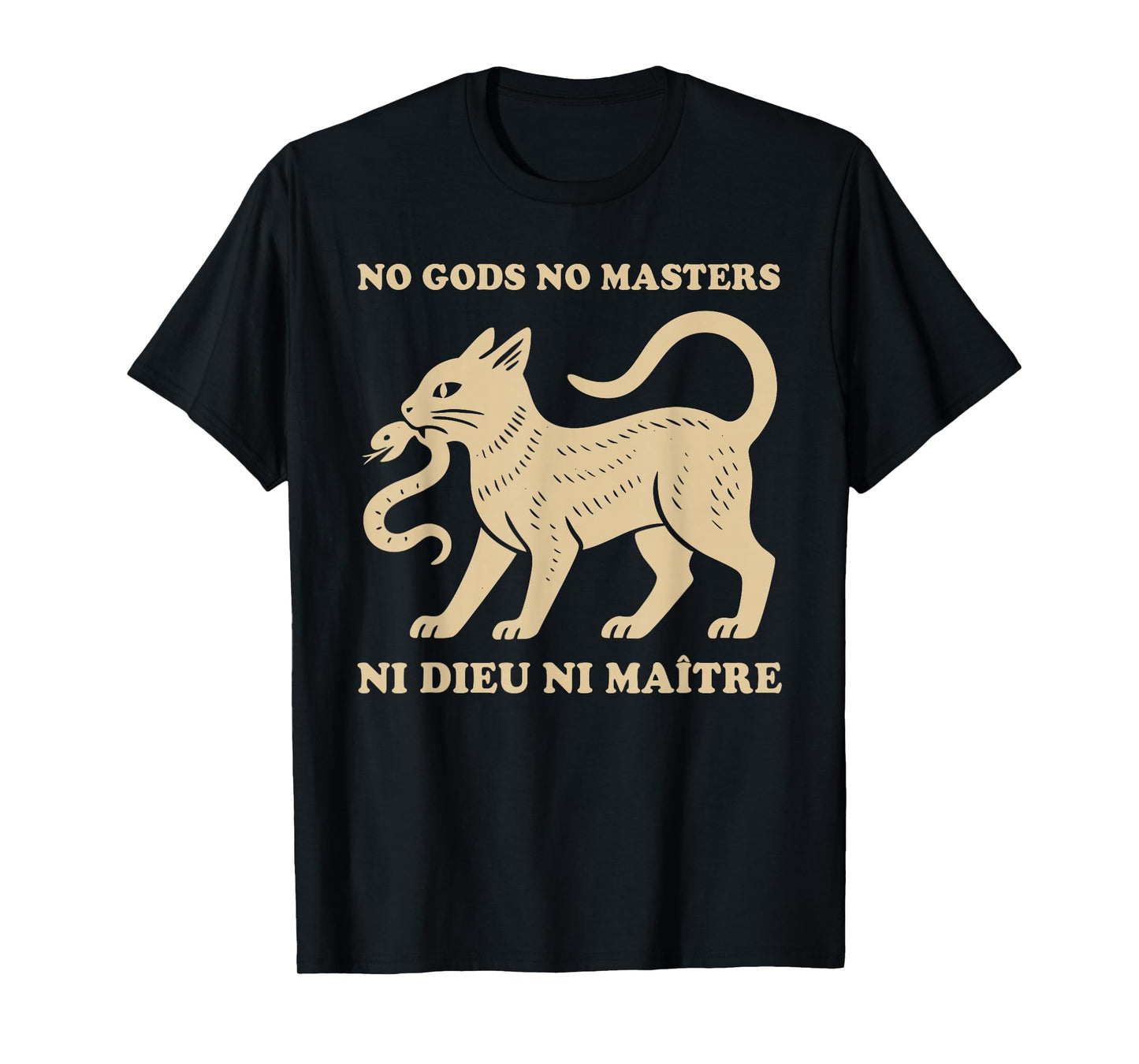 No Kings Ni Dieu Ni Maitre Cat Protest Resist Anti-Fascism T-Shirt