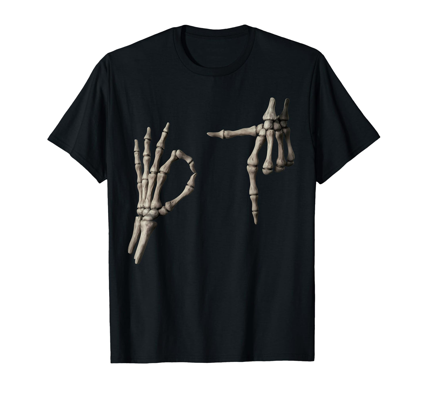 67 Meme Skeleton Hand 6 7 Halloween Six Seven Funny Teens T-Shirt