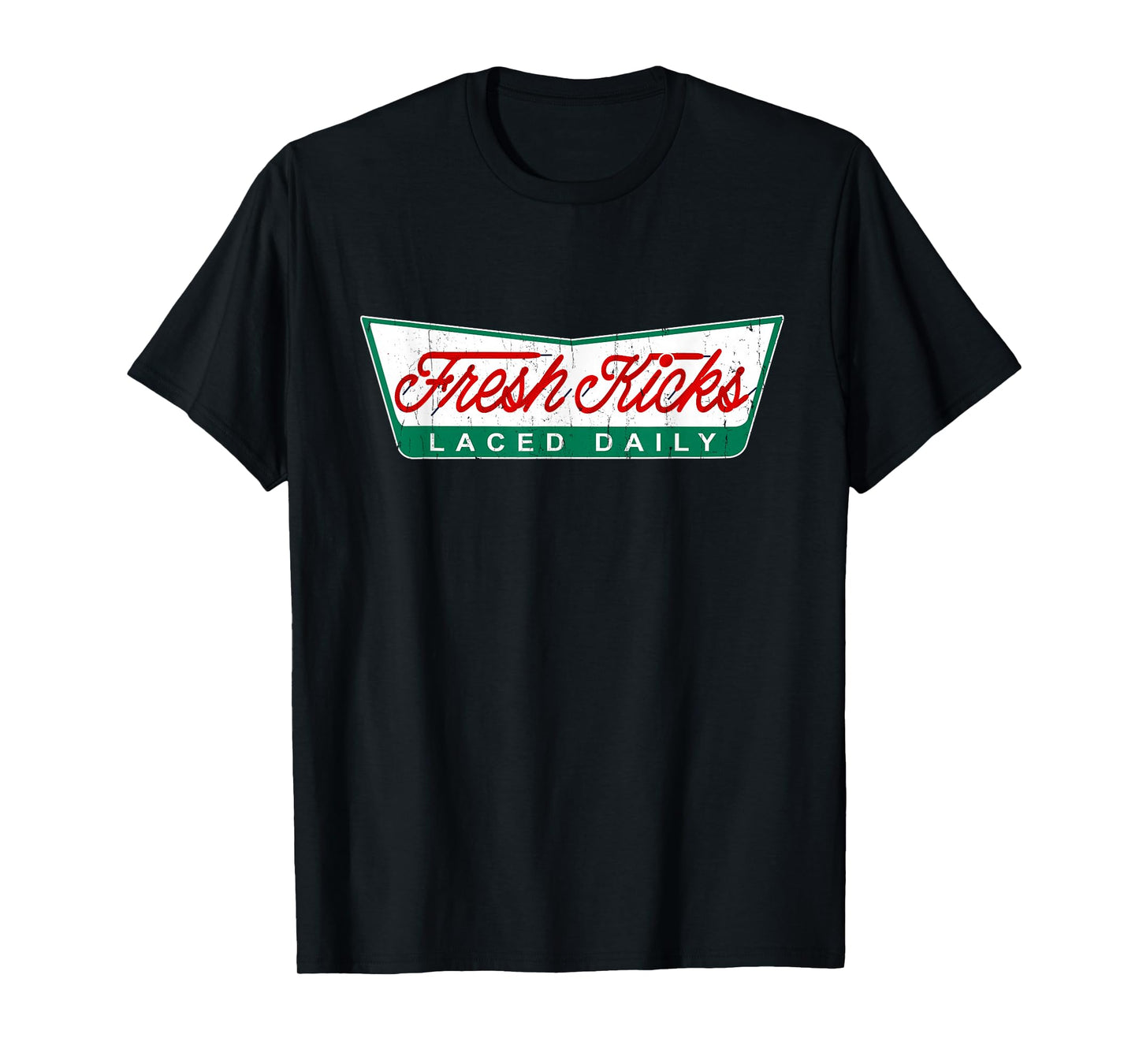 Sneaker Sauce Apparel Fresh Kicks Laced Daily Unisex-Adults Black Short Sleeve T-Shirt S
