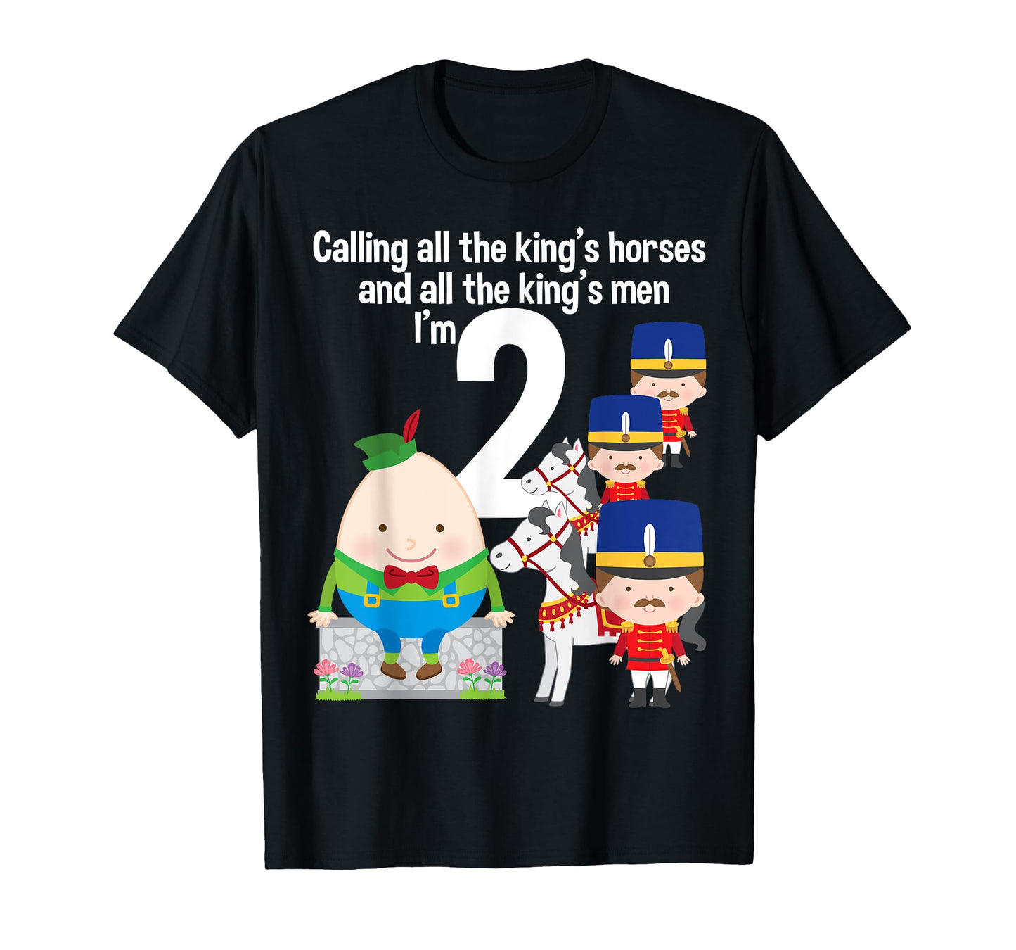 Toddler Kids Humpty Dumpty 2nd Birthday Party Nursery Song T-Shirt