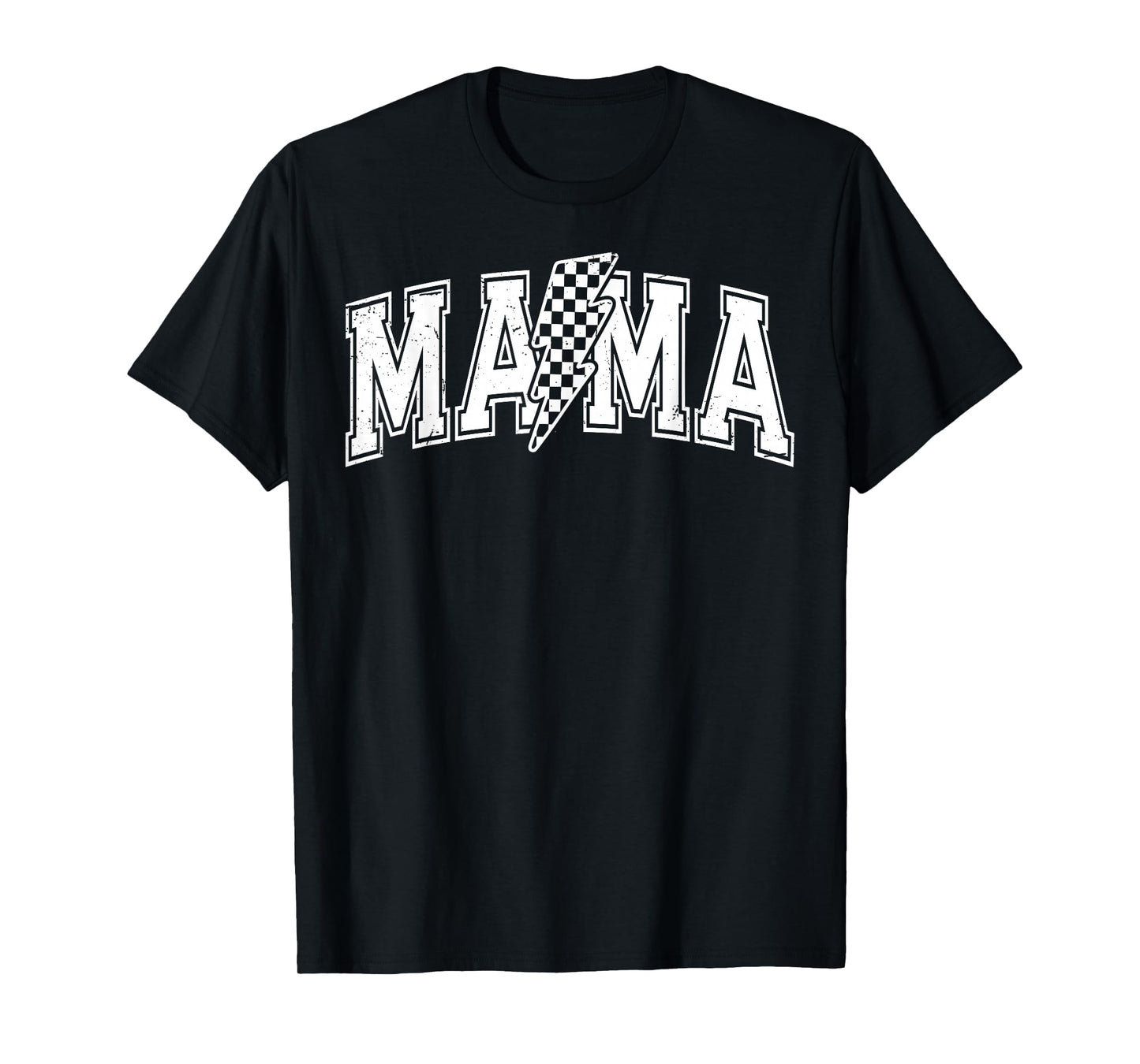 Checkered Mama Black And White Checkered Mom Mother's Day T-Shirt